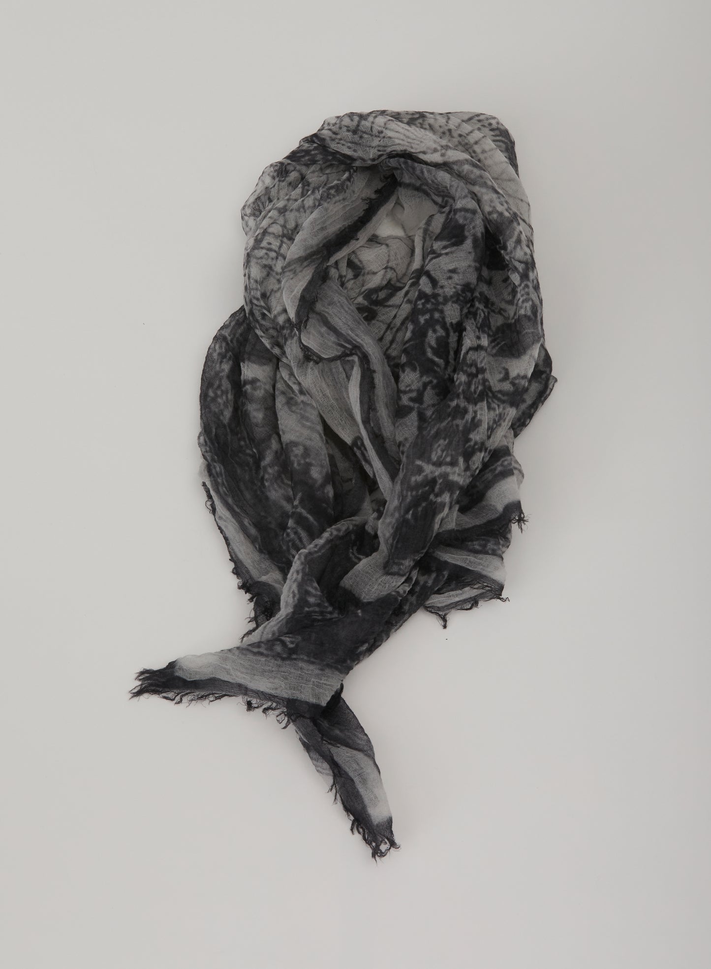 Pas De Calais 0661 Travel Print Scarf Charcoal PRE-ORDER
