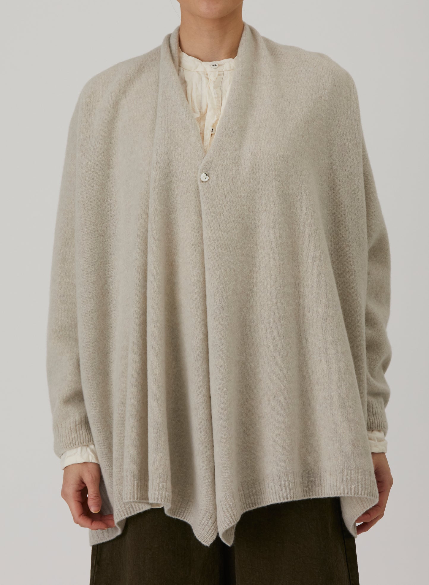 Pas De Calais 2707 Haori Cardigan Greige