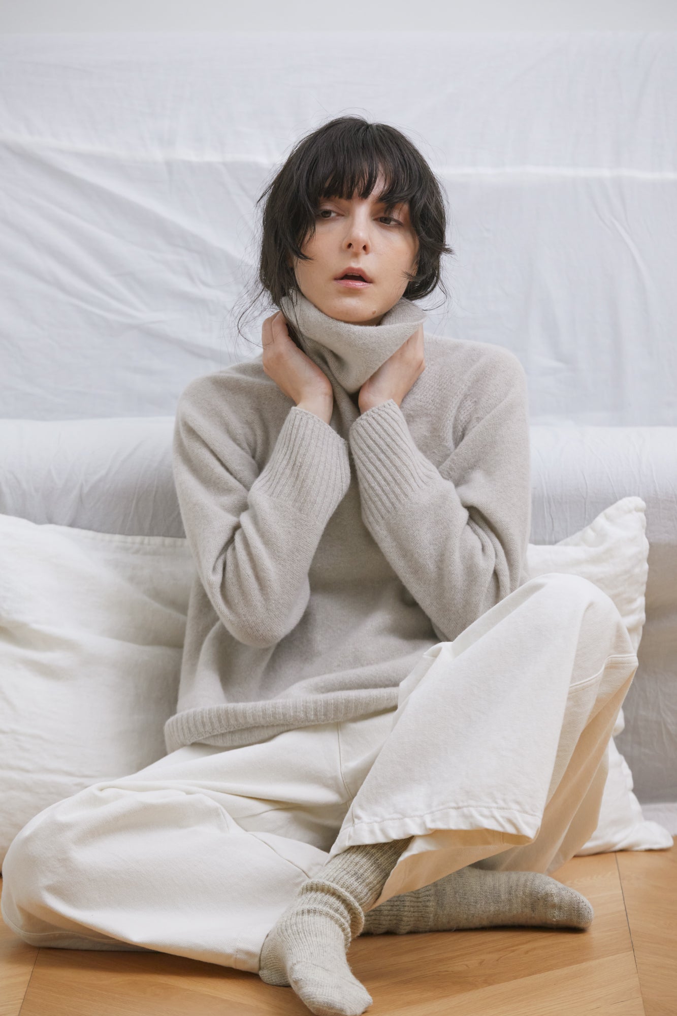Pas De Calais 2705 Turtleneck Jumper Greige