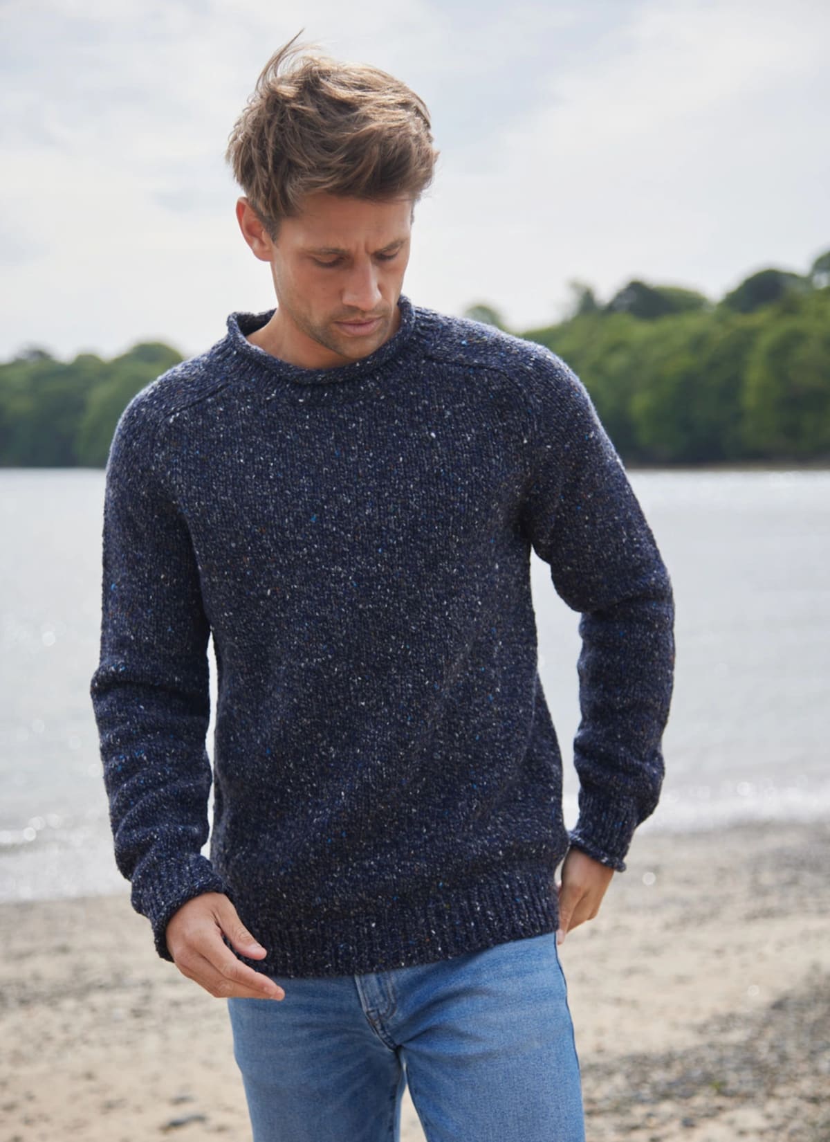 Fisherman 818 Jumper Navy Slate