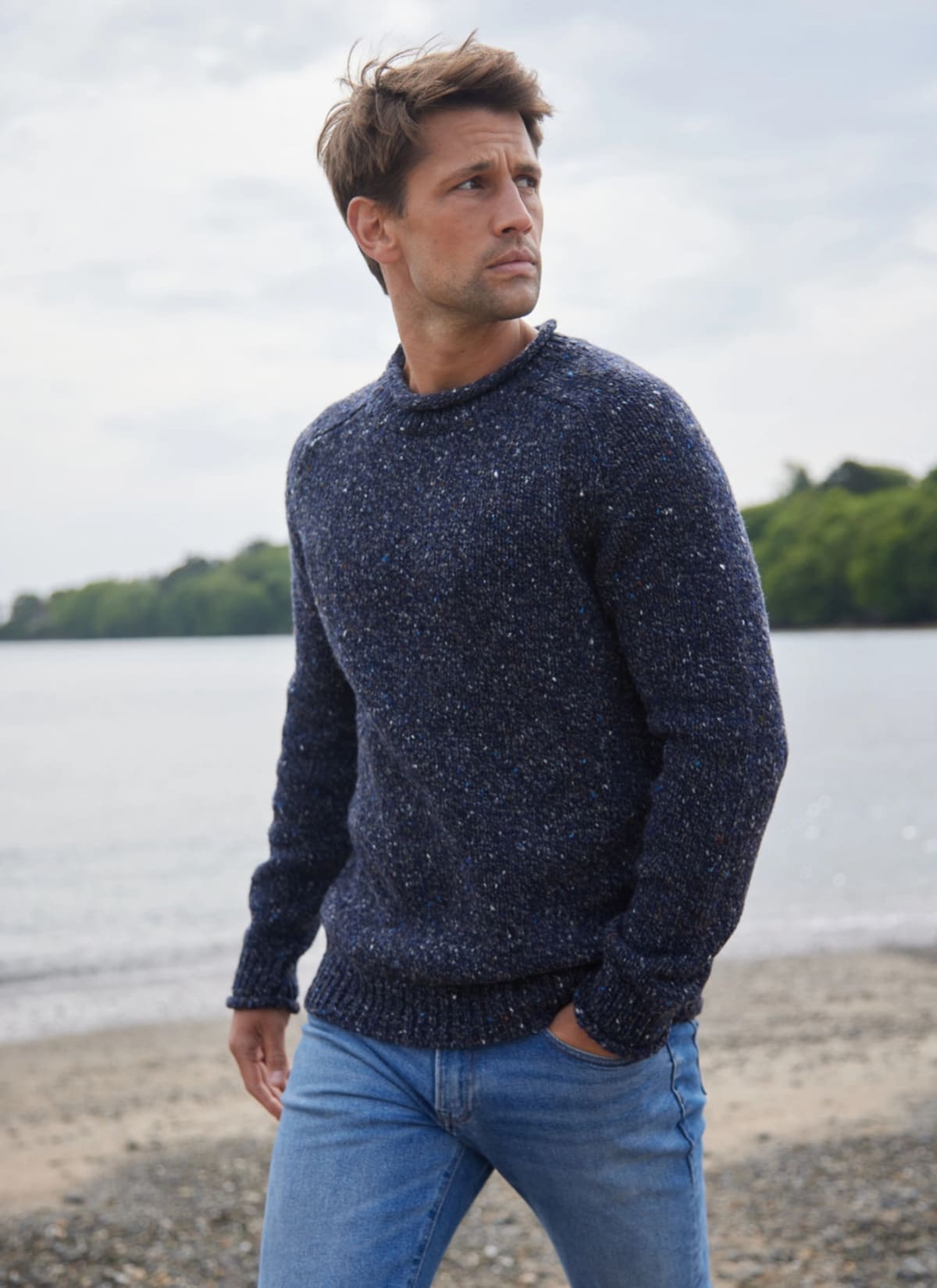 Fisherman 818 Jumper Navy Slate