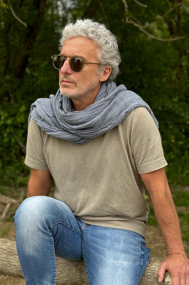 Couleur Chanvre Scarf Blue Tea