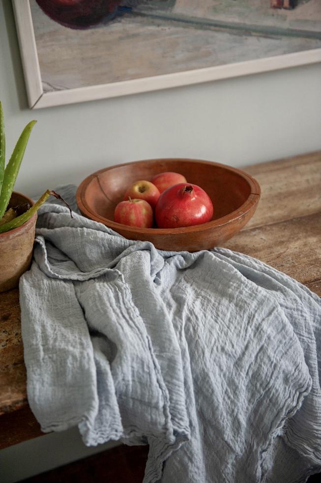 Couleur Chanvre Scarf Blue Embruns