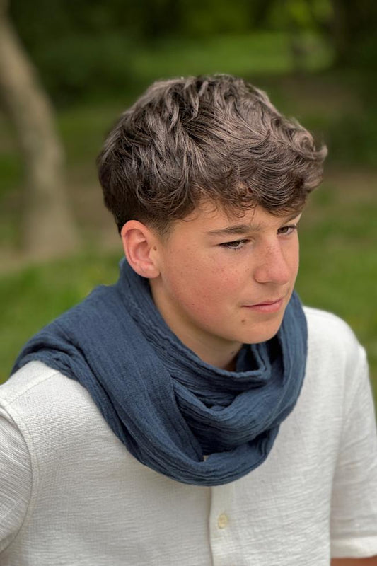 Couleur Chanvre Scarf Japanese Blue