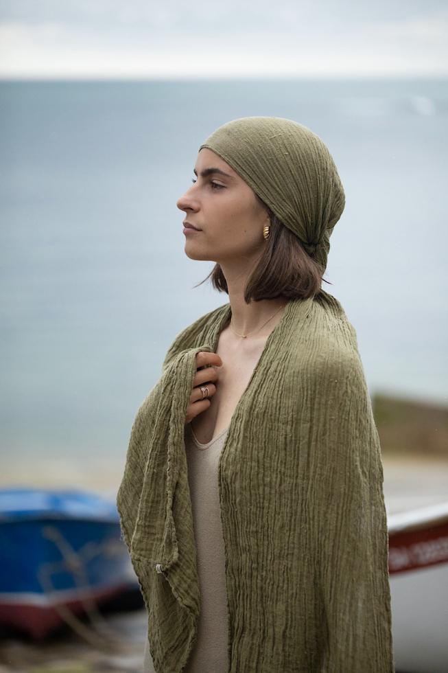 Couleur Chanvre Scarf Khaki
