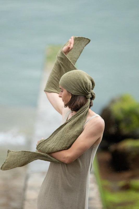 Couleur Chanvre Scarf Khaki