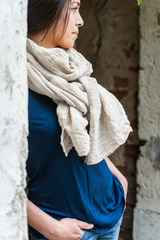 Couleur Chanvre Scarf Pearl Grey