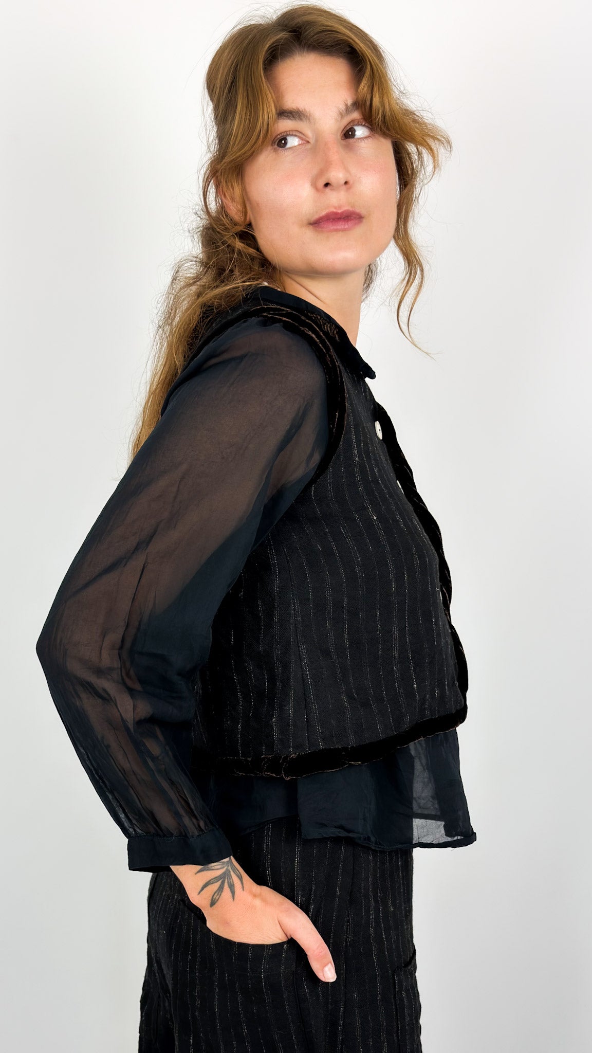 Sula Buttoned Waistcoat Black
