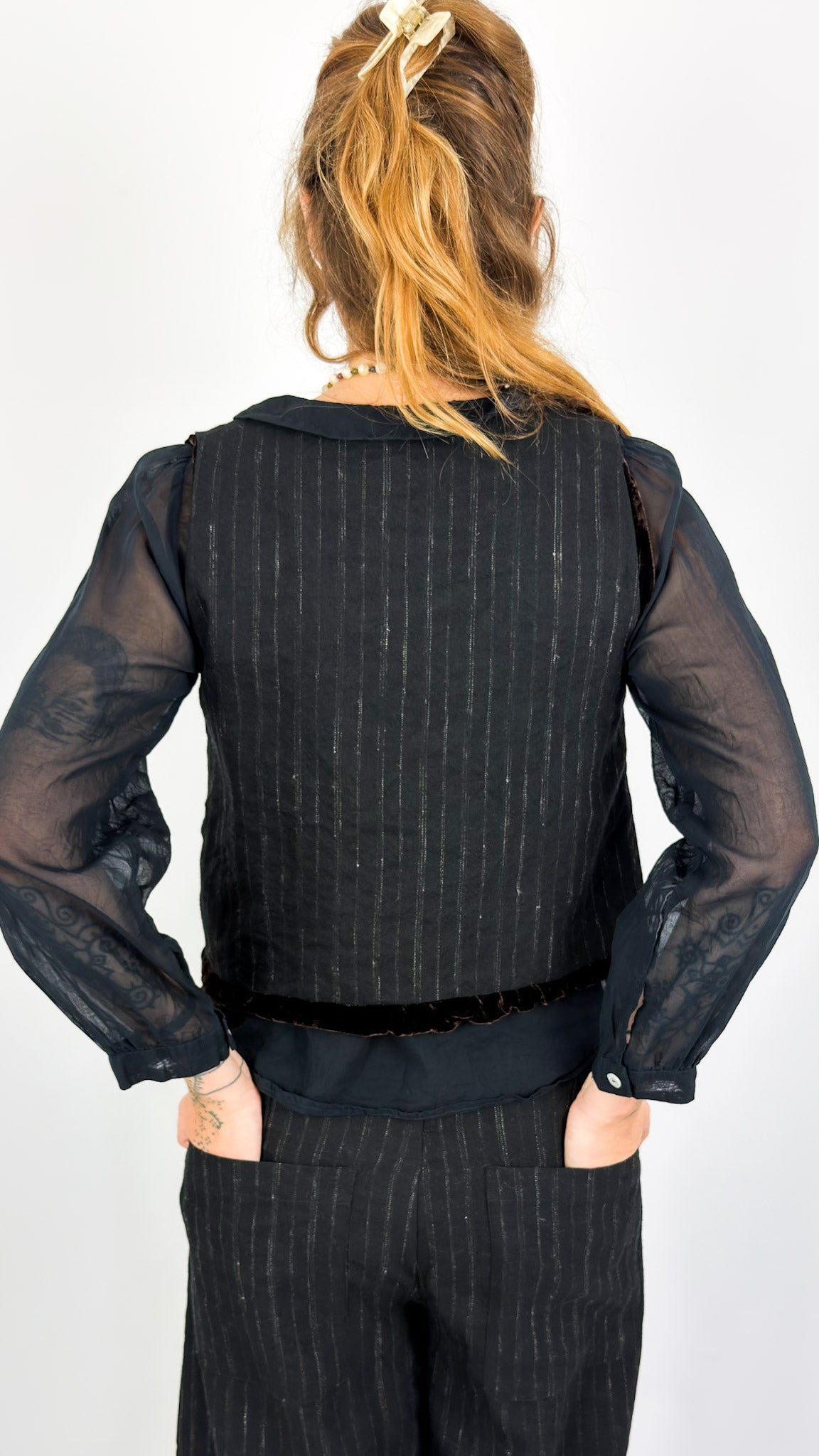 Sula Buttoned Waistcoat Black