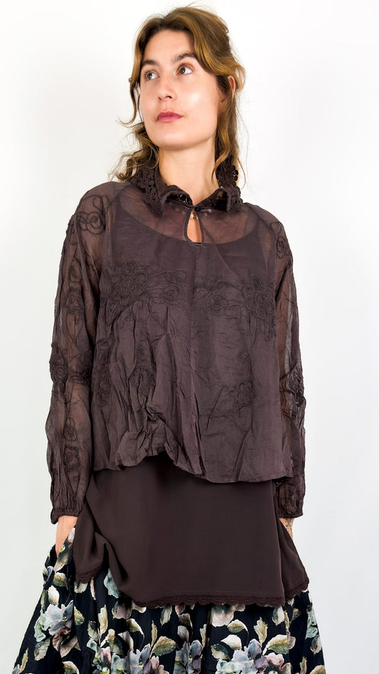 Ewa I Walla Rosa Blouse Raisin