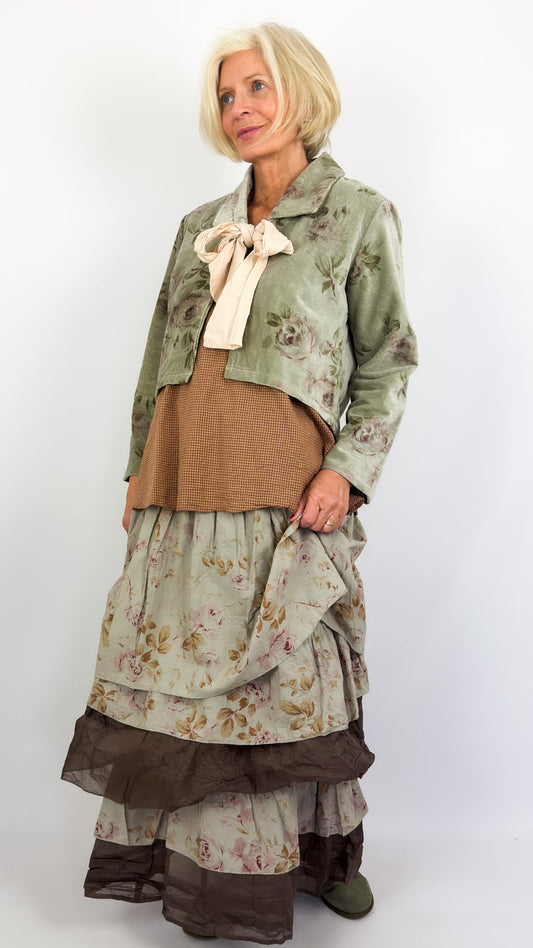 Les Ours Enoa Jacket Sage Flowers