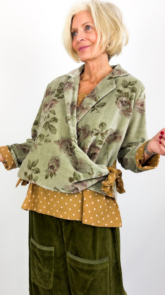 Les Ours Vavea Jacket Sage Flowers