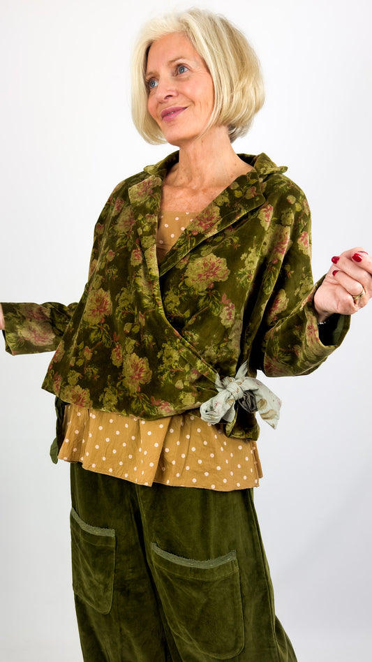 Les Ours Vavea Jacket Green Flowers