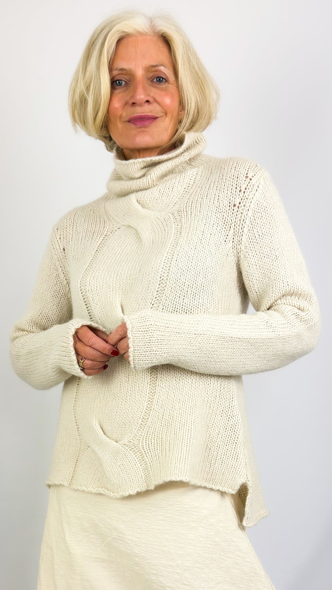 Rundholz DIP 2250703 Jumper Ivory Melange