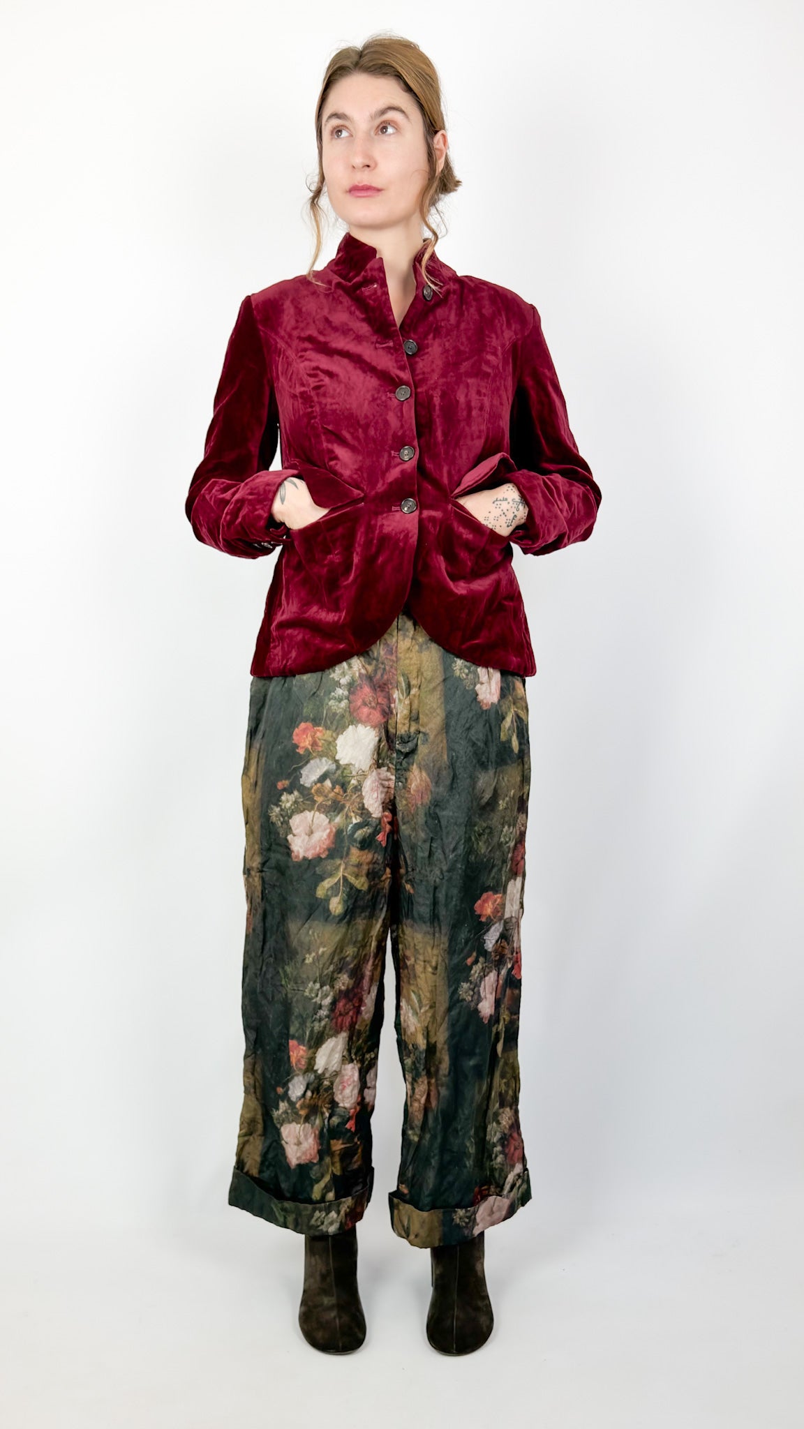 AM 8150 Puff Back Jacket Red Velvet