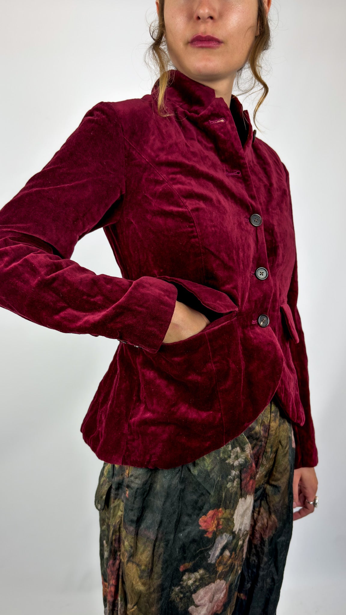 AM 8150 Puff Back Jacket Red Velvet