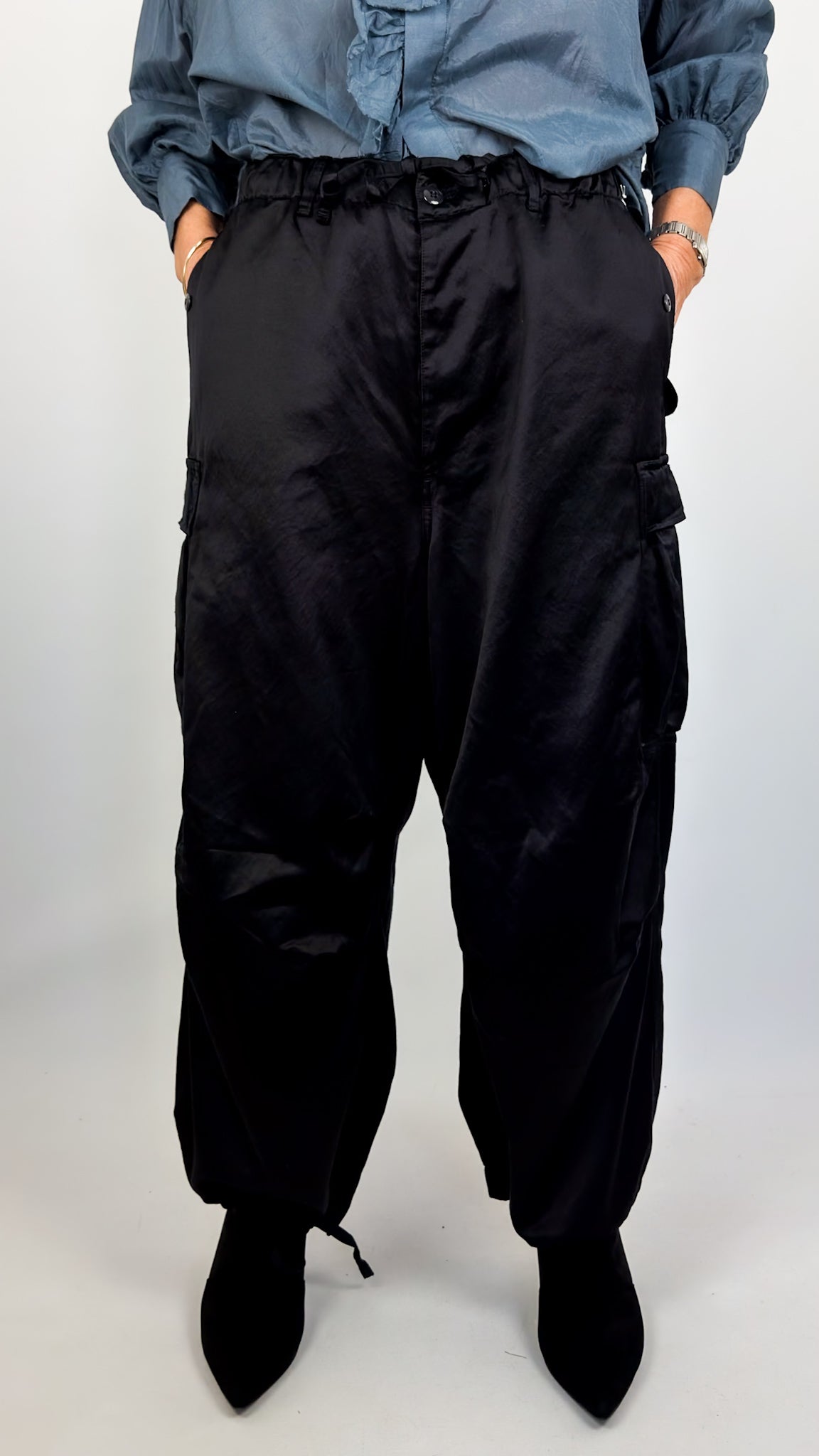 Toujours Baggy Trousers Navy