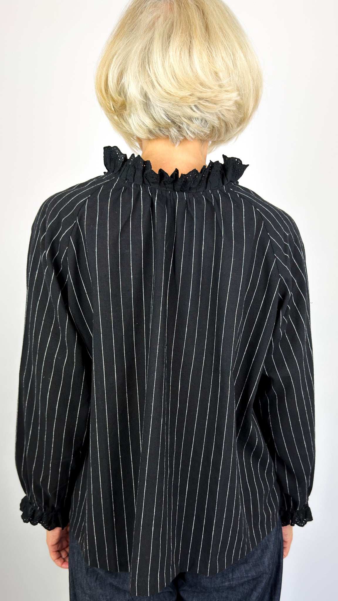 Ichi 315 Pinstripe Shirt Black
