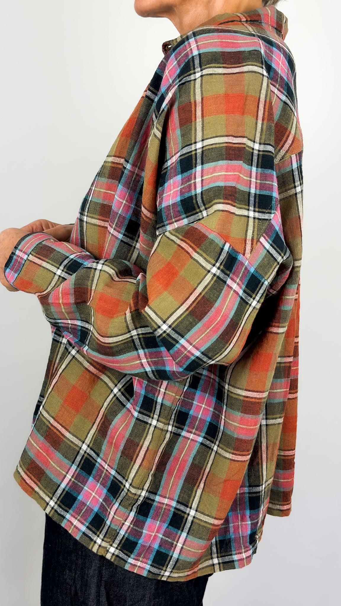 Ichi 304 Tartan Shirt Beige