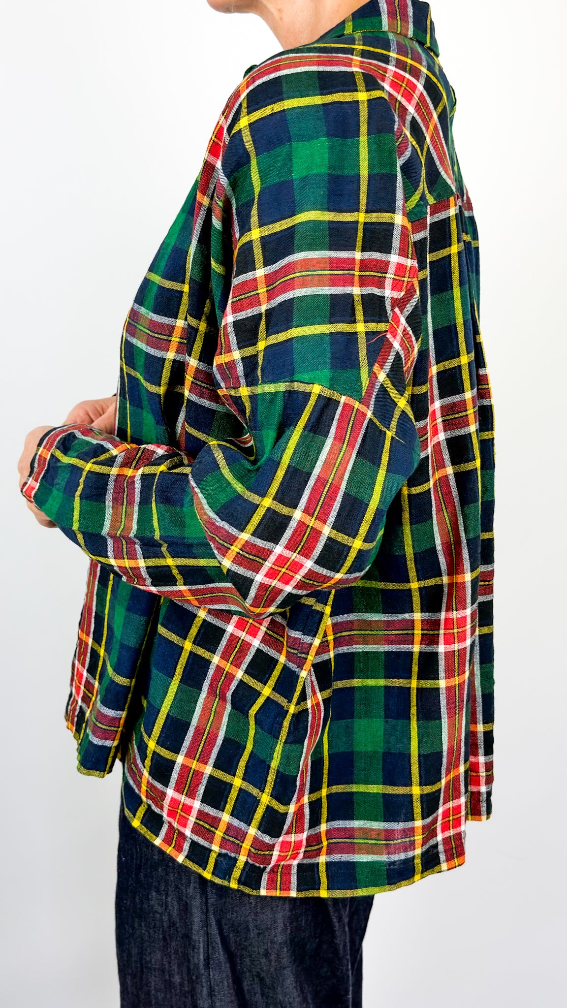 Ichi 304 Tartan Shirt Navy