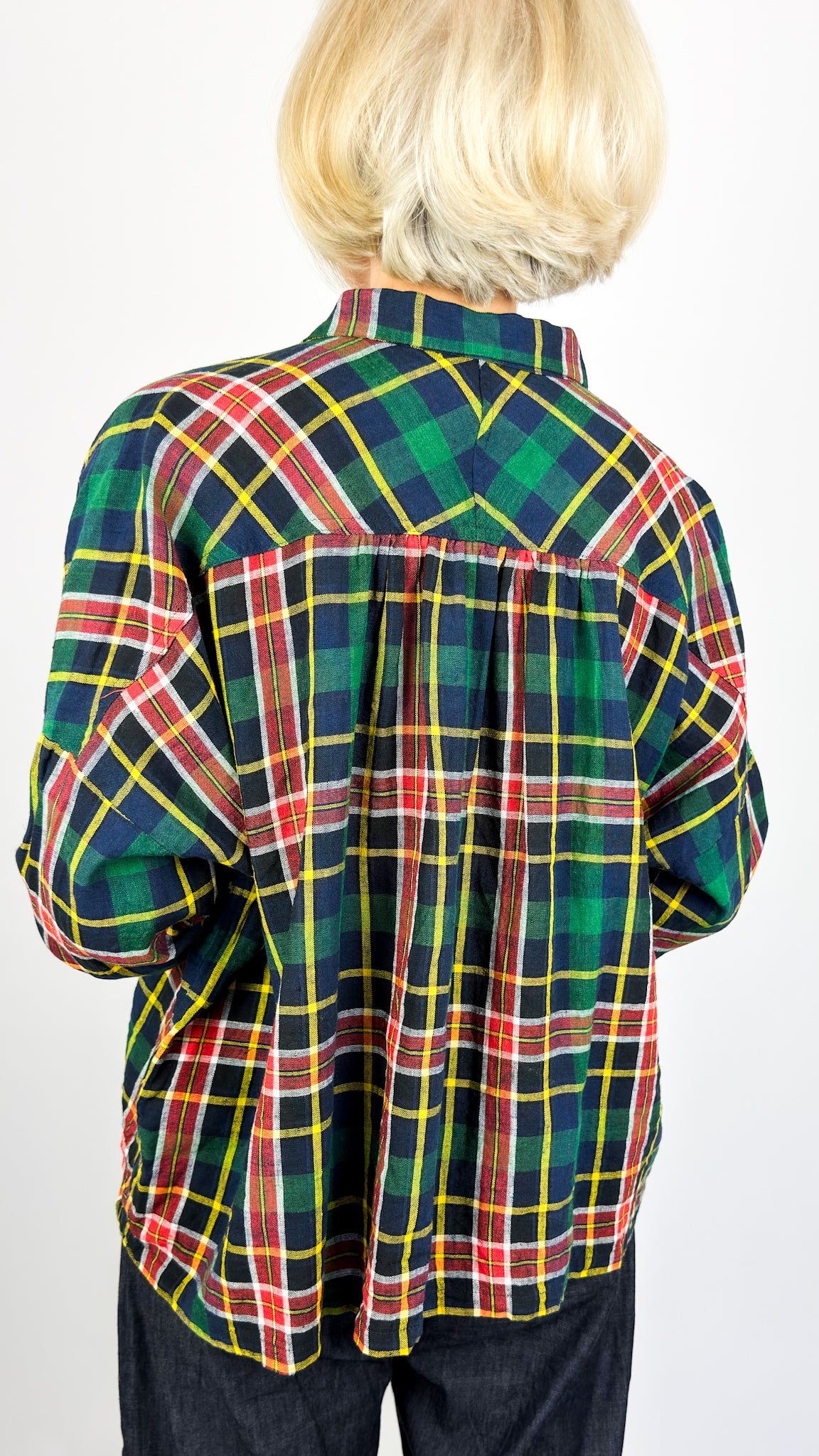 Ichi 304 Tartan Shirt Navy