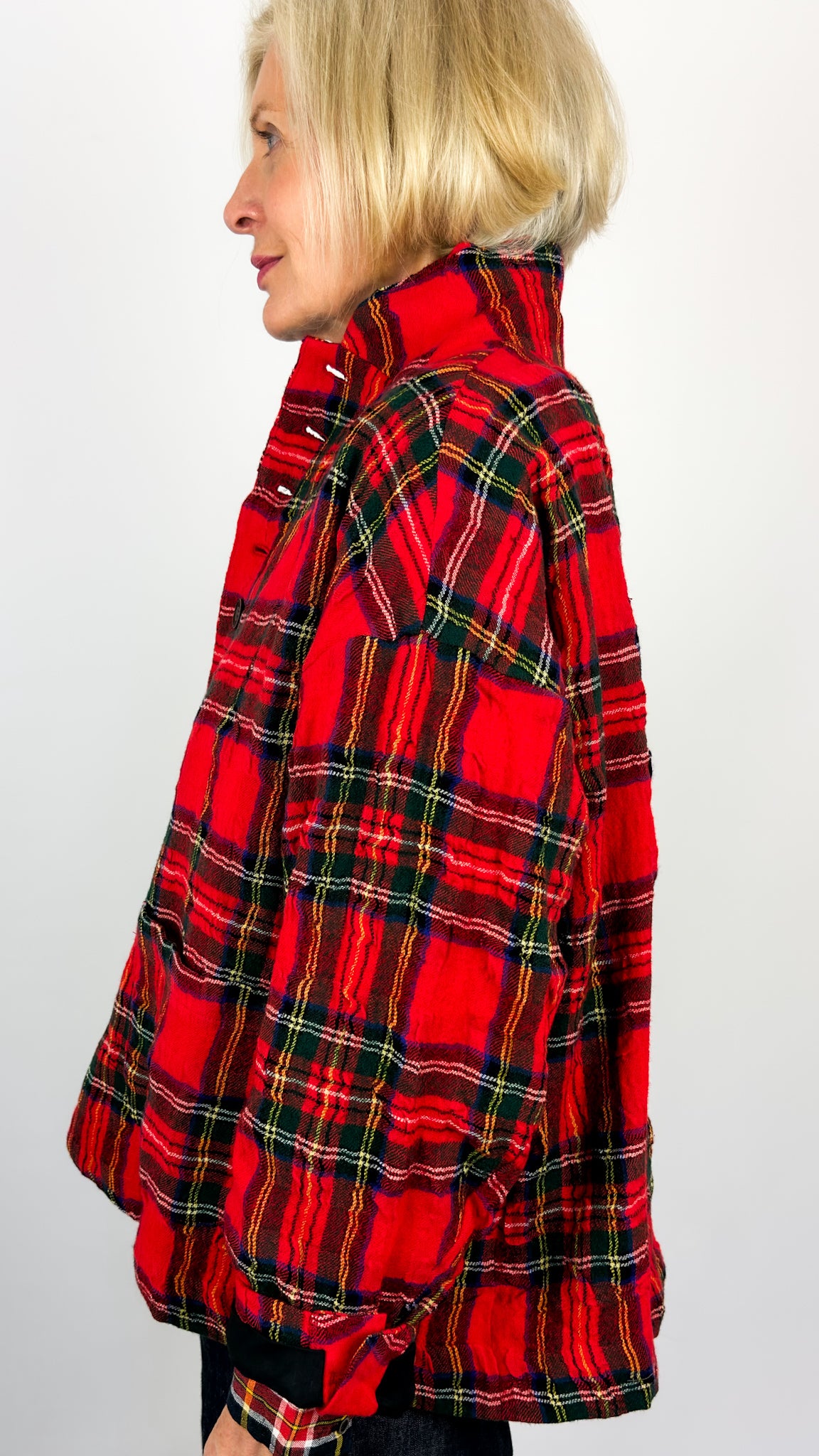 Ichi 323 Tartan Jacket Red