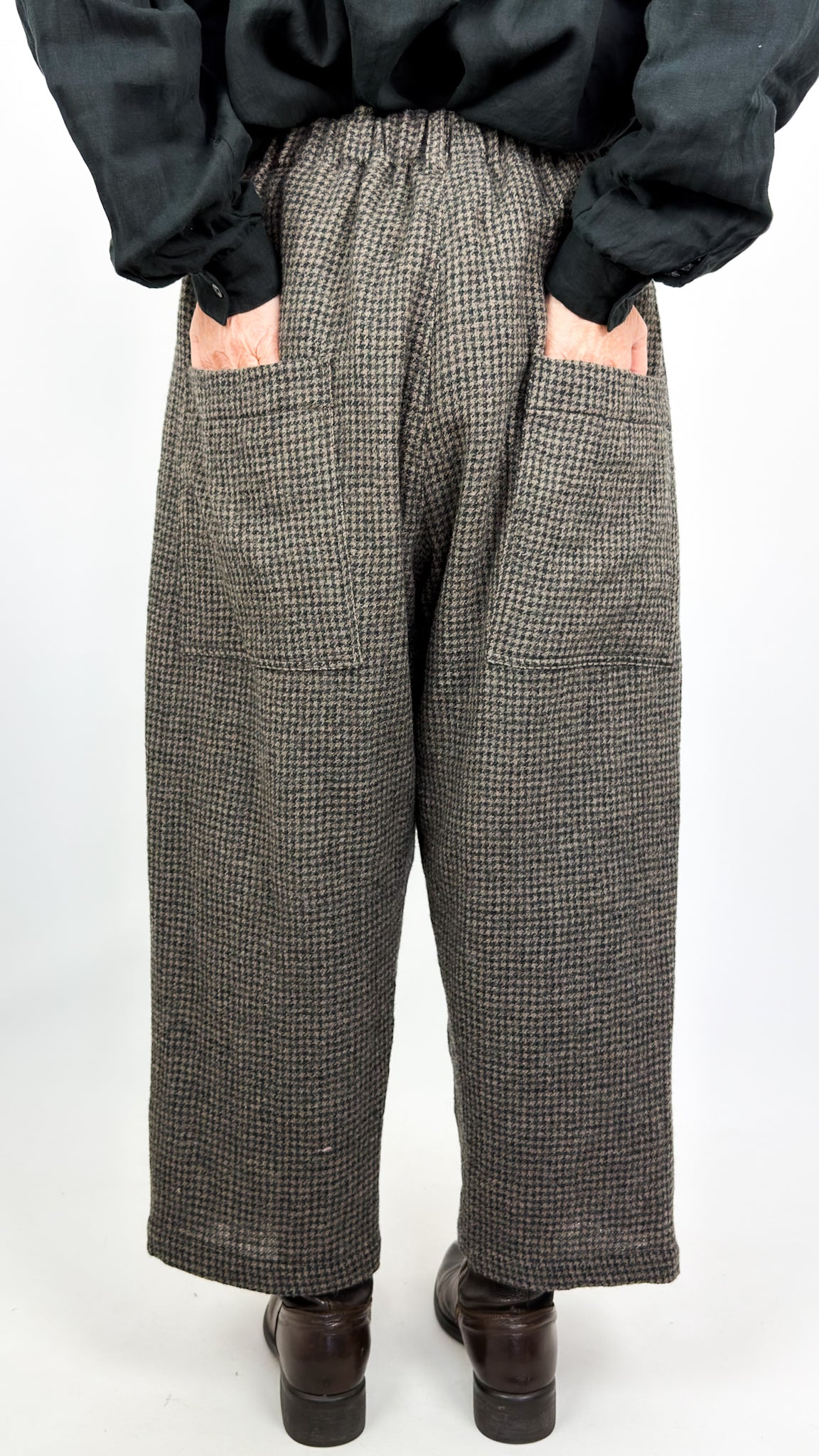 Ichi 322 Houndstooth Trousers Mocha
