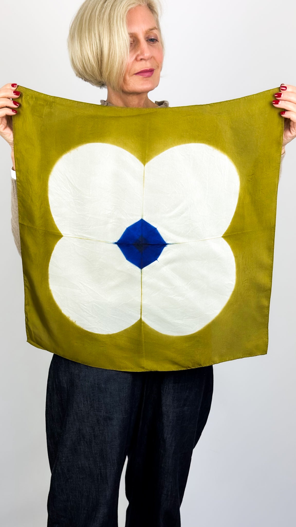 Denovombre  Shamrock Scarf Blue/Bronze