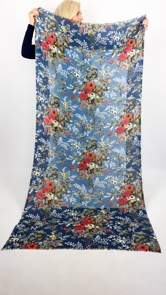 Épice Flower Scarf Denim
