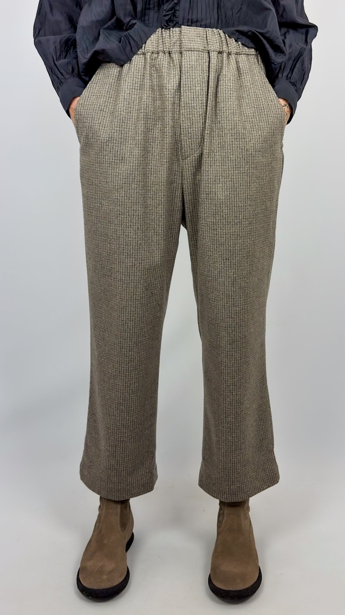 Toujours Easy Trousers Taupe/Brown