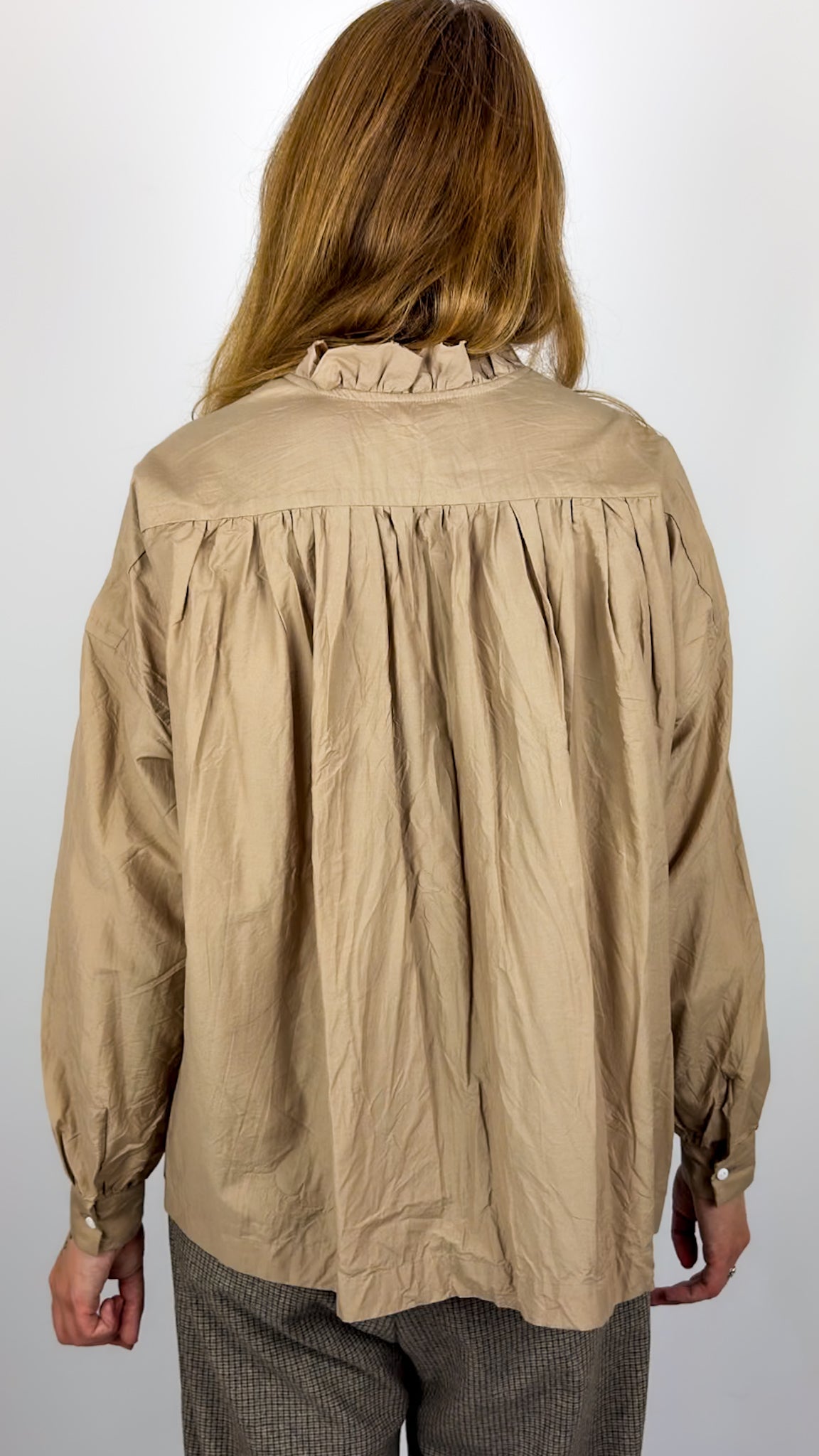 Toujours Pin Tuck Shirt Cappuccino