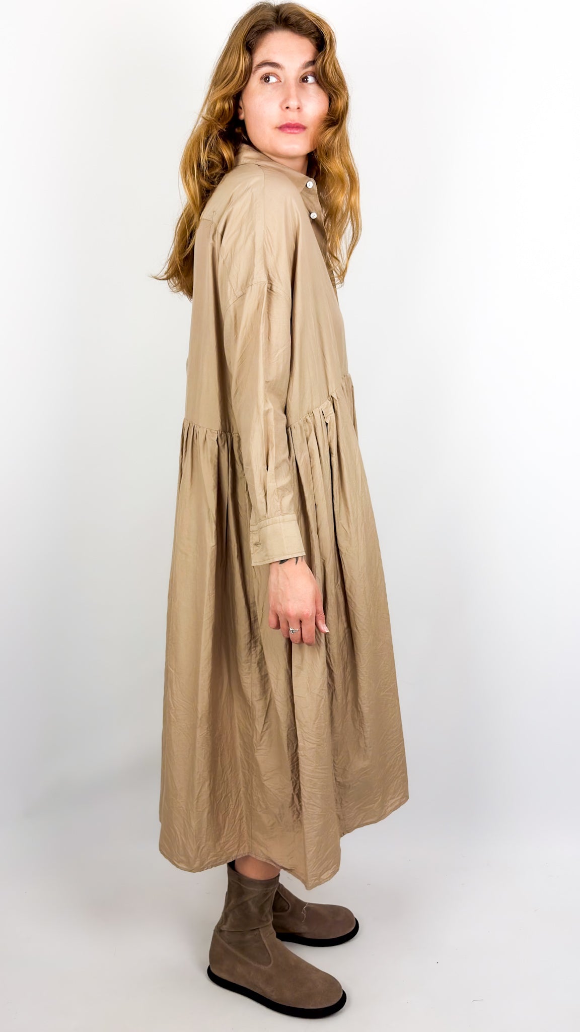 Toujours Shirt Dress Cappuccino