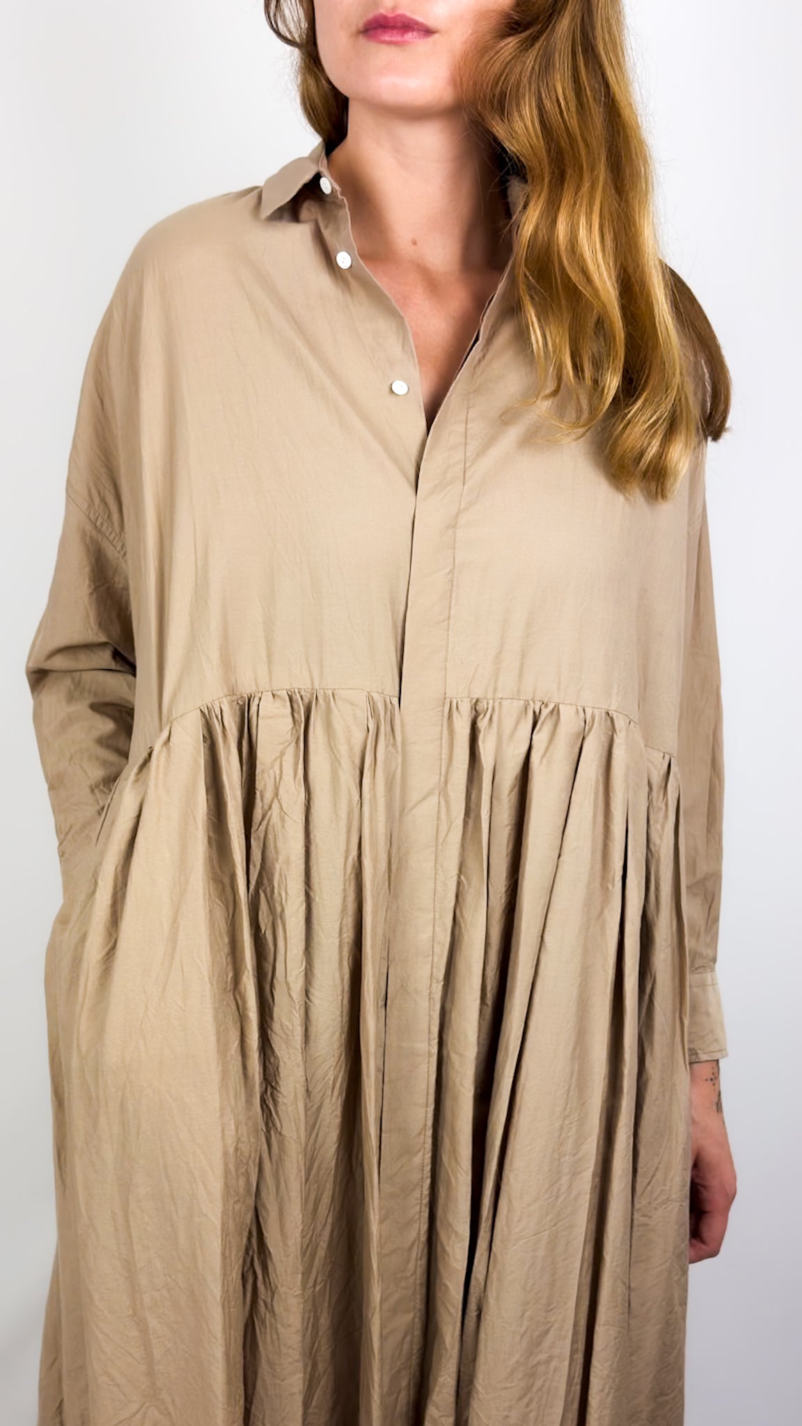 Toujours Shirt Dress Cappuccino