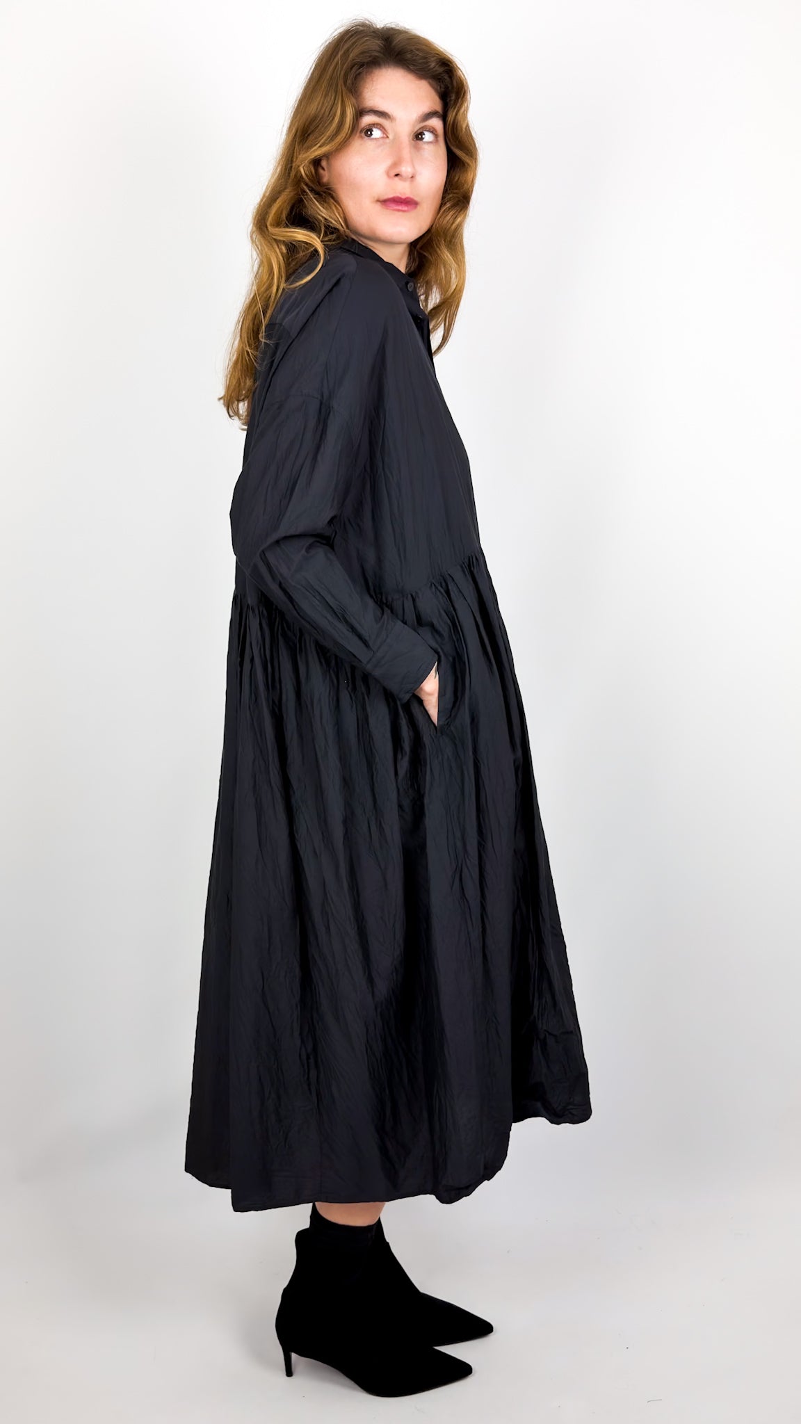 Toujours Shirt Dress Black/Navy