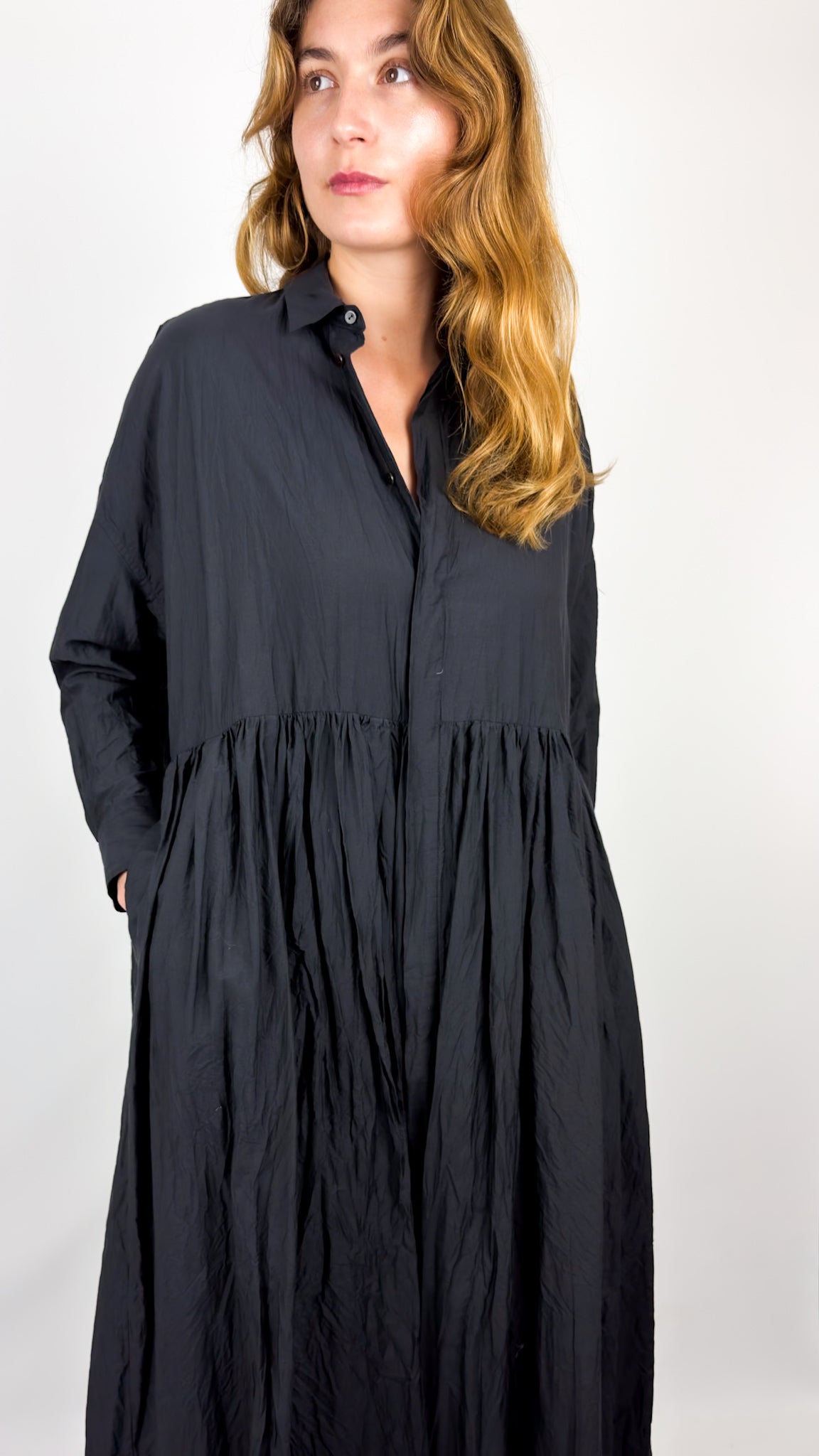 Toujours Shirt Dress Black/Navy