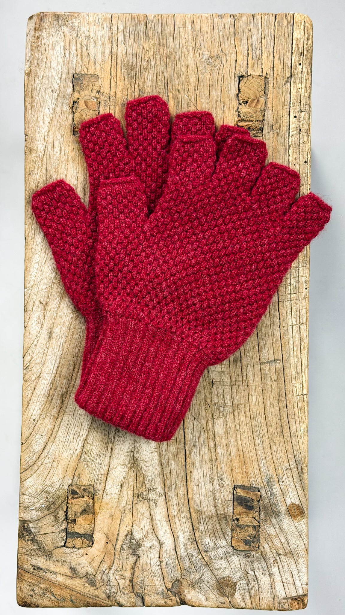CJ Moss Stitch 1/2 Finger Gloves