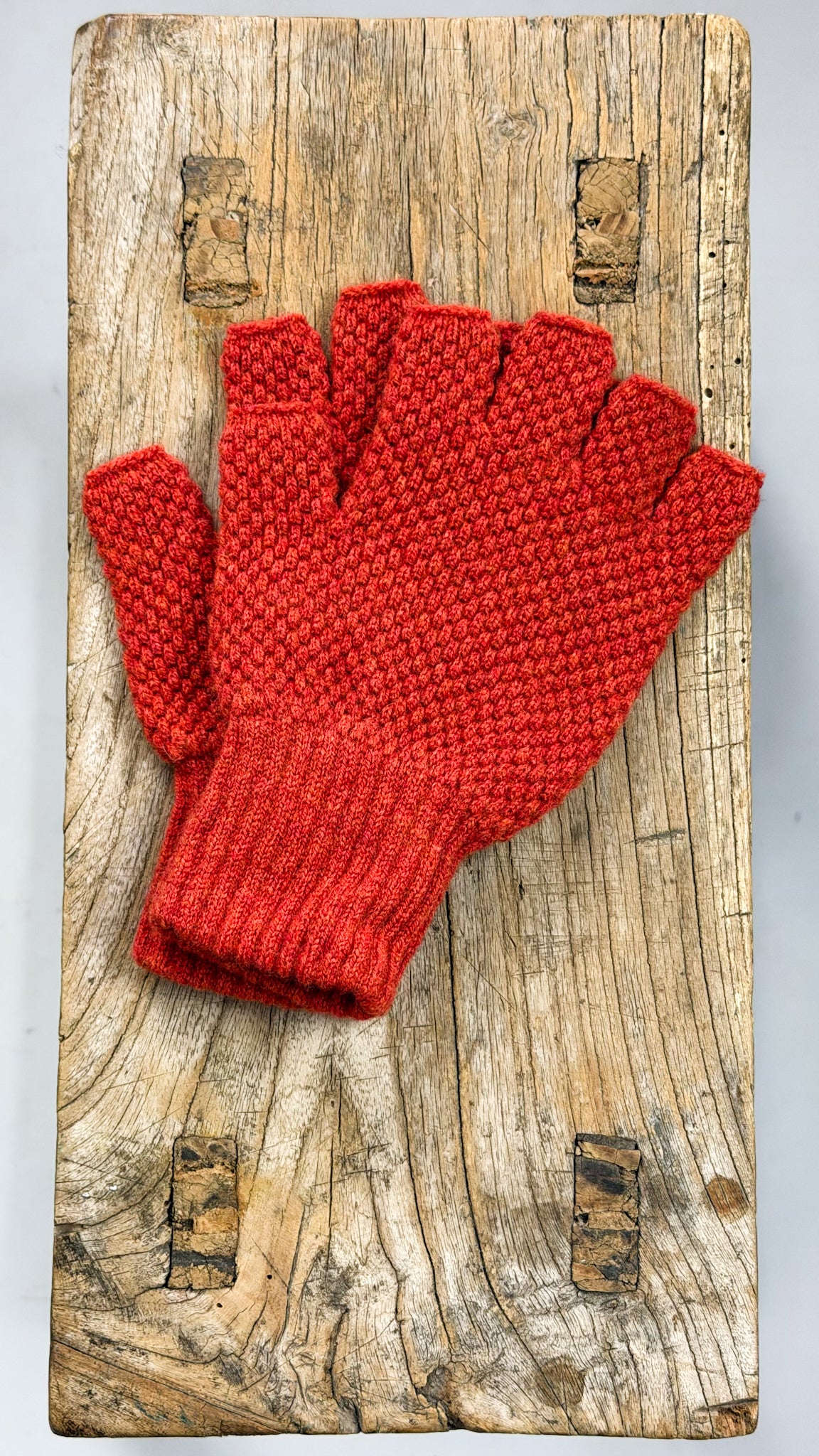 CJ Moss Stitch 1/2 Finger Gloves
