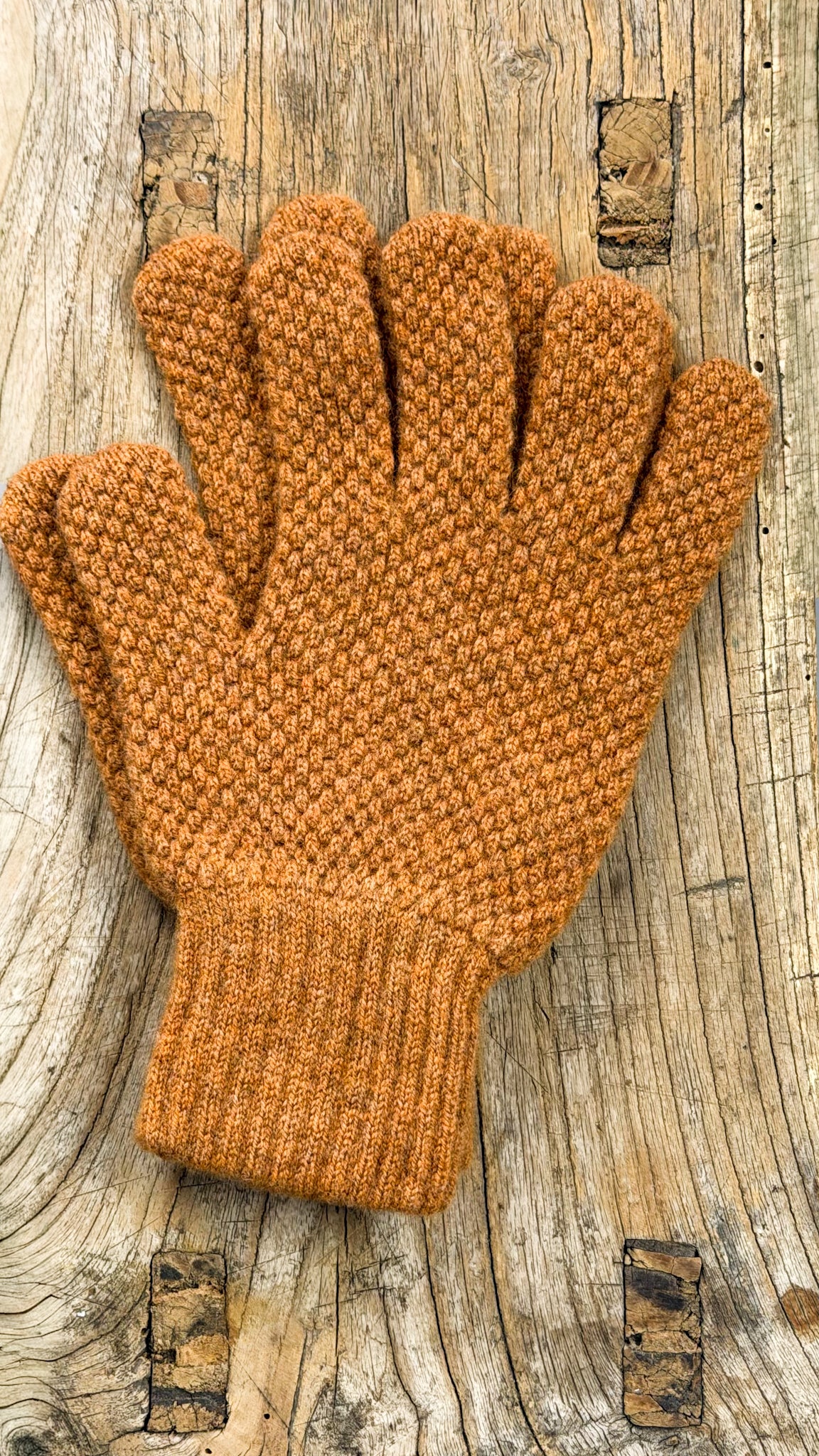 CJ Moss Stitch 1/2 Finger Gloves