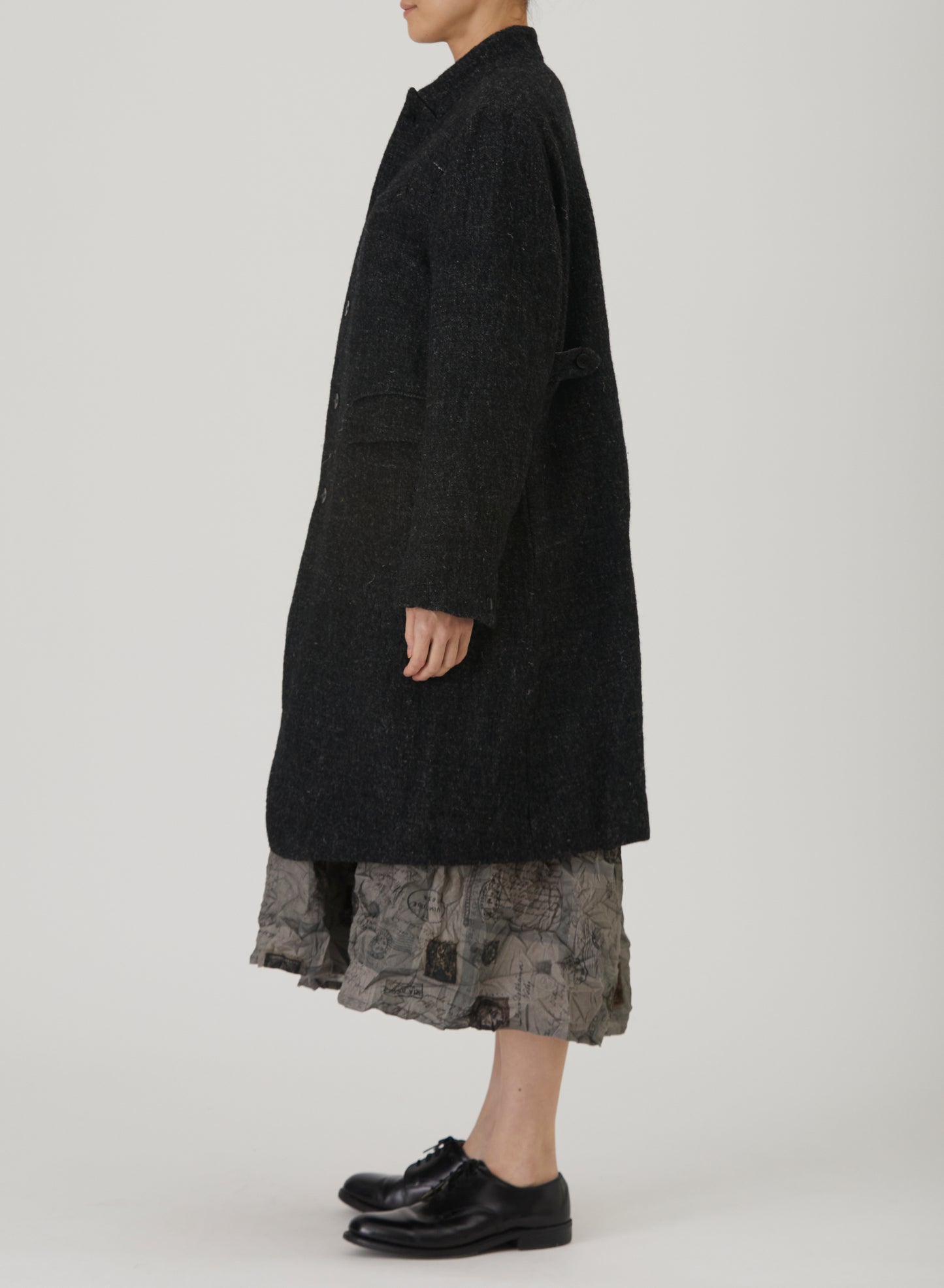 Pas De Calais 9392 Chesterfield Coat Charcoal PRE-ORDER