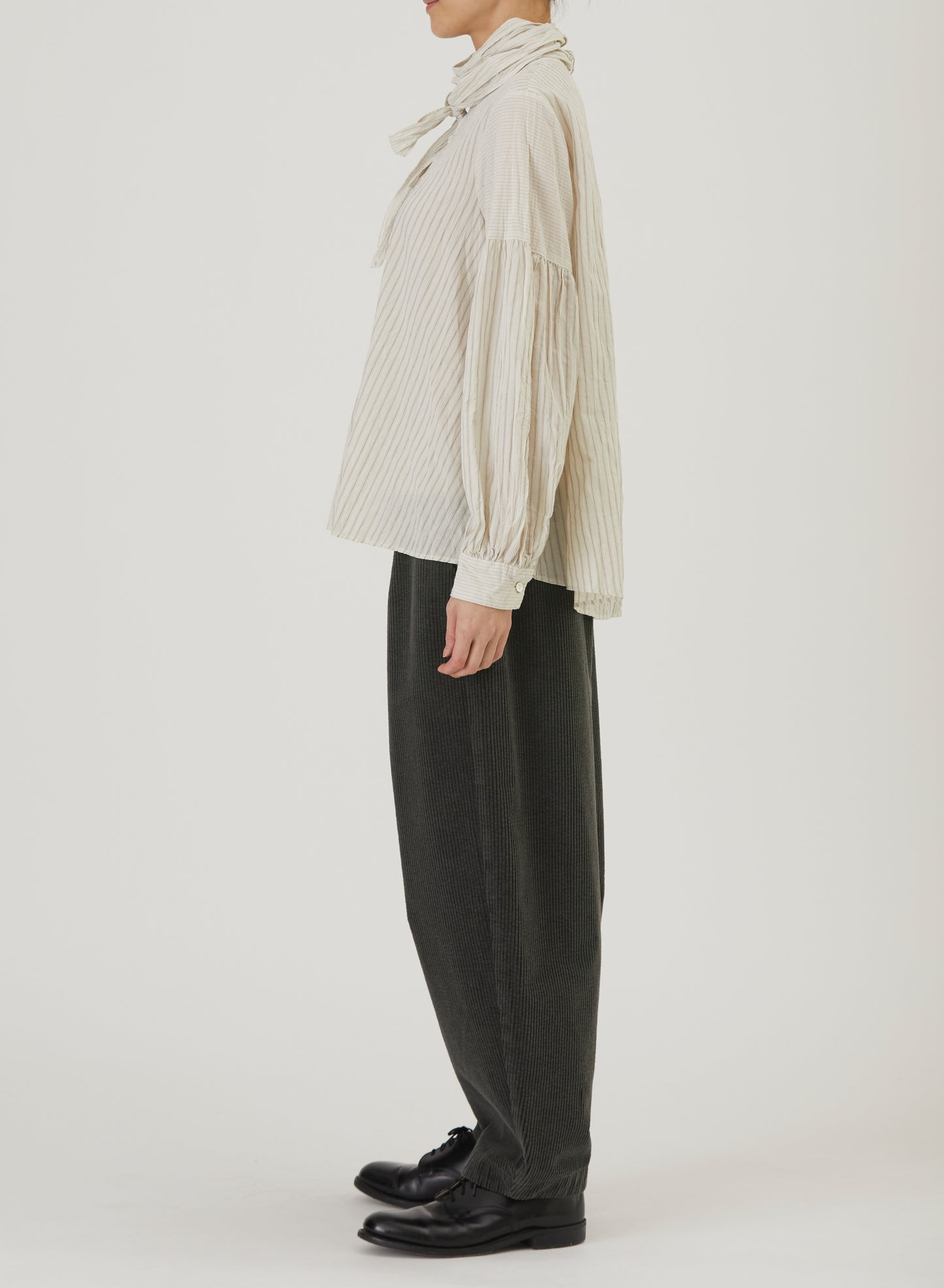 Pas De Calais 6856 Stripe Bow Blouse Ivory