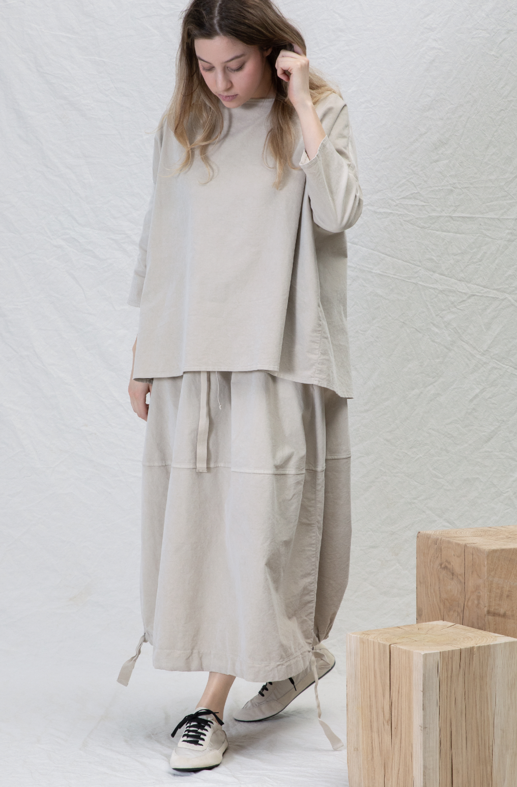 Album Boatneck V Blouse Wine