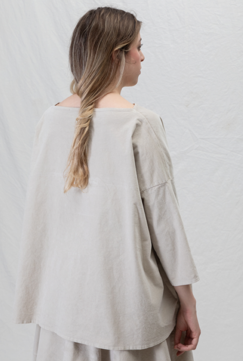 Album Boatneck V Blouse Wine