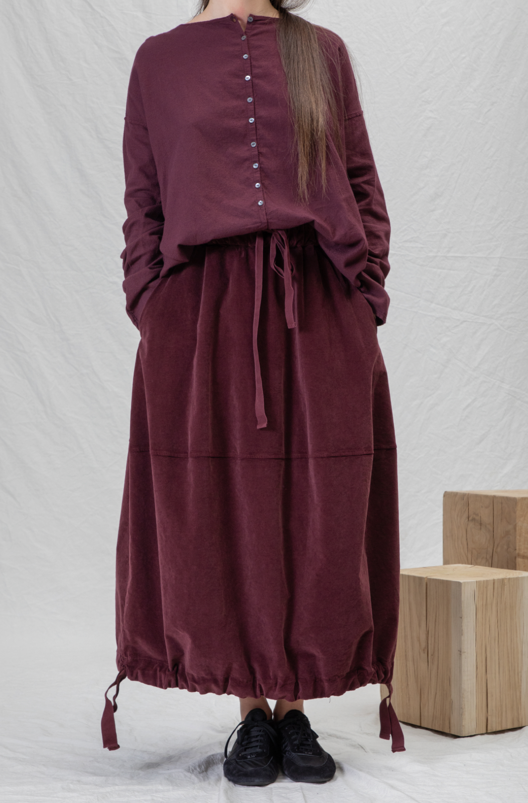 Album Di Famiglia V Balloon Skirt Wine PRE-ORDER