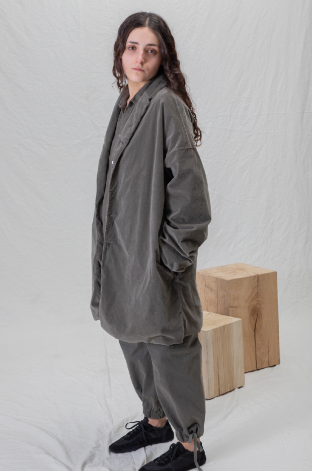 Album Di Famiglia V Long Blazer Oatmeal