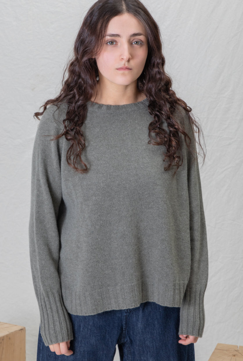 Album Di Famiglia WS Girocollo Raglan Jumper Brown