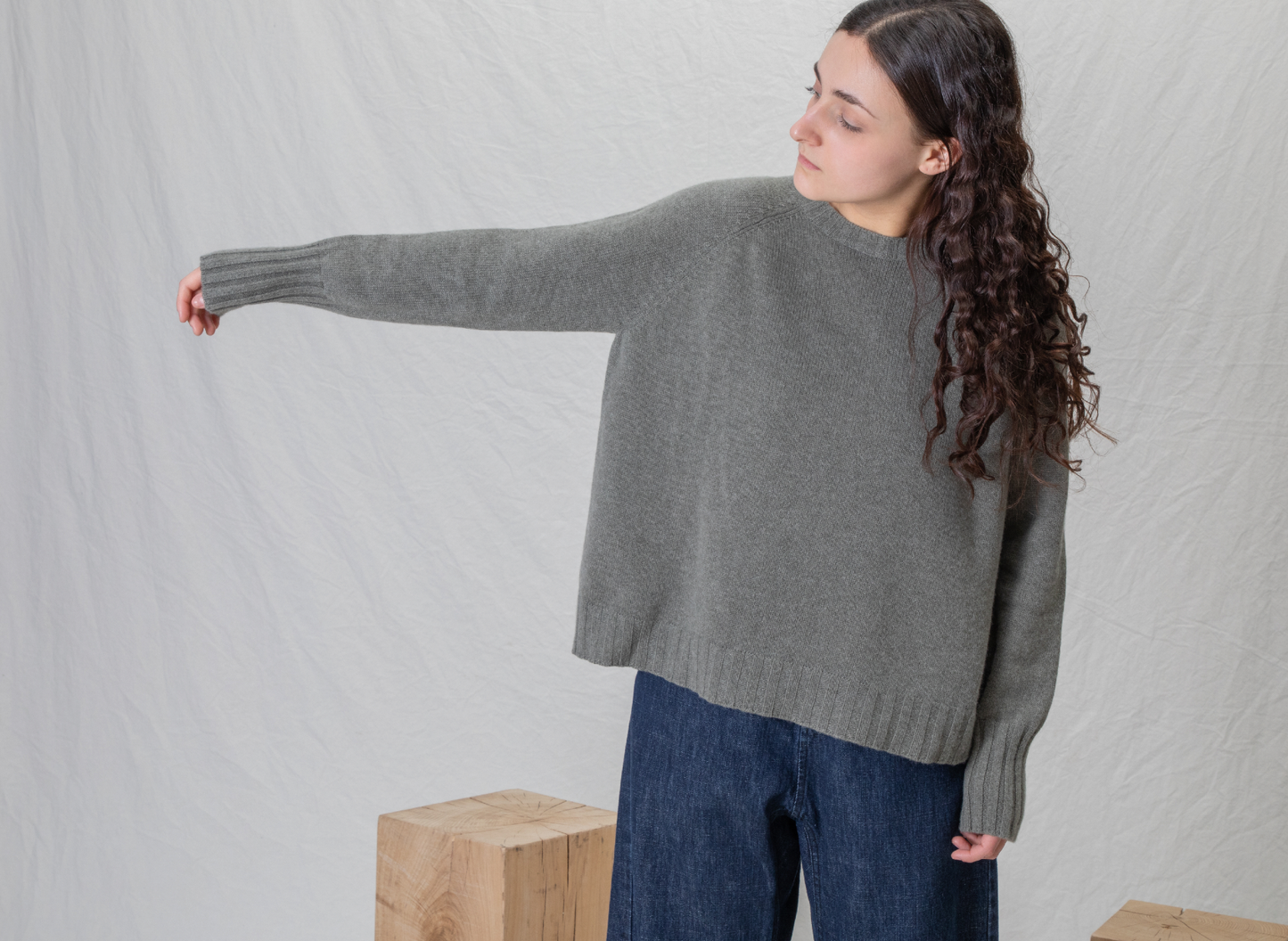 Album Di Famiglia WS Girocollo Raglan Jumper Brown