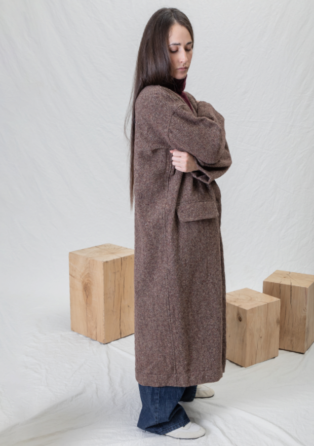 Album Di Famiglia TW Long Coat Wine-Taupe PRE-ORDER