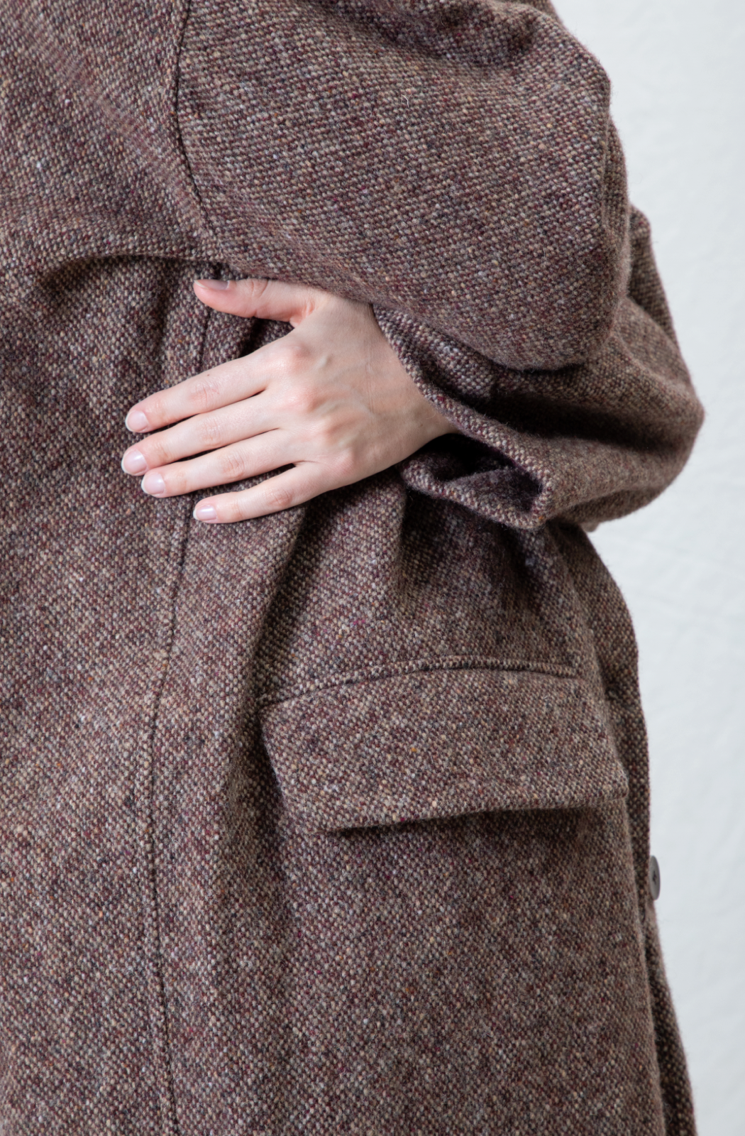 Album Di Famiglia TW Long Coat Wine-Taupe PRE-ORDER