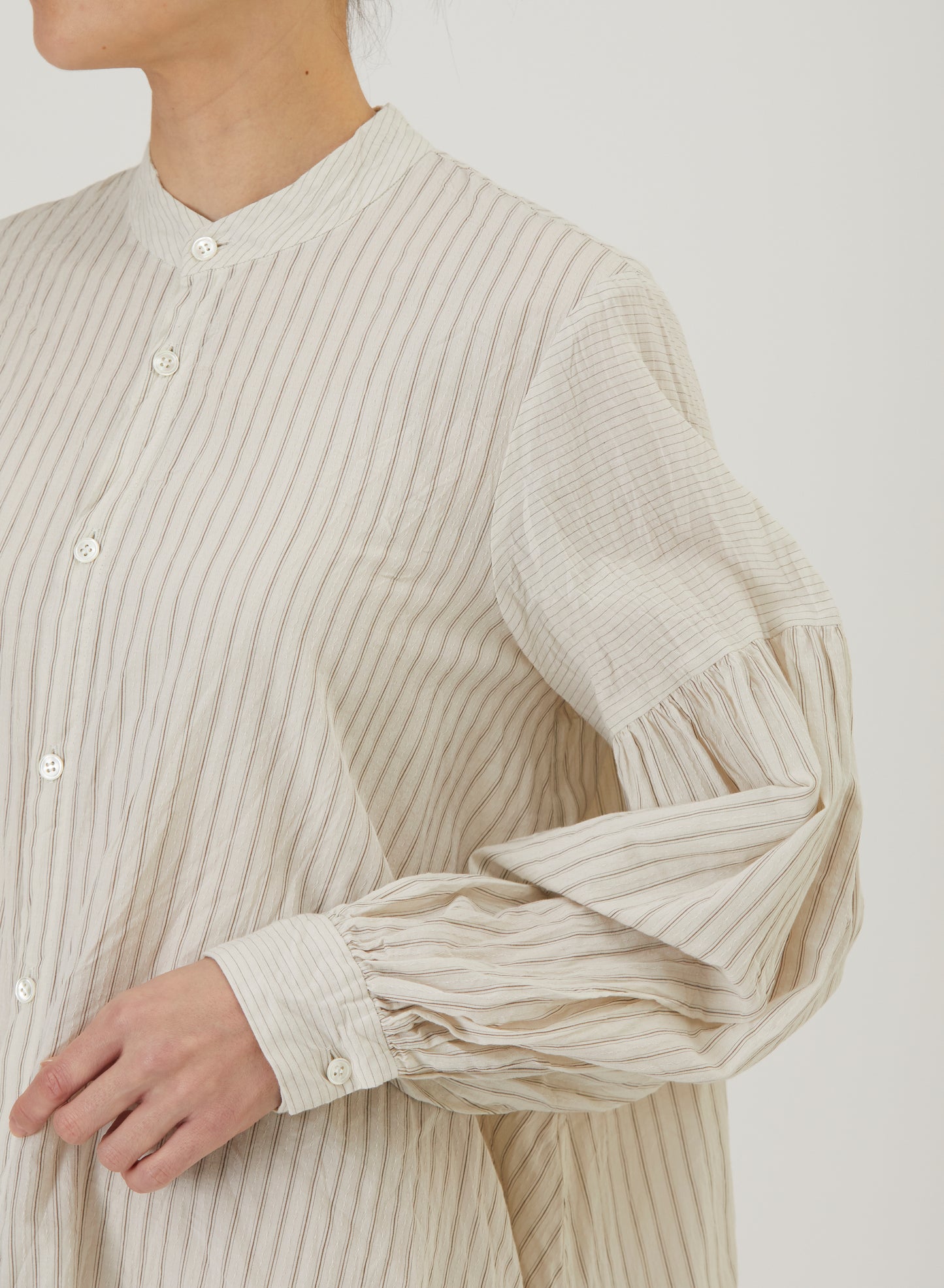 Pas De Calais 6856 Stripe Bow Blouse Ivory