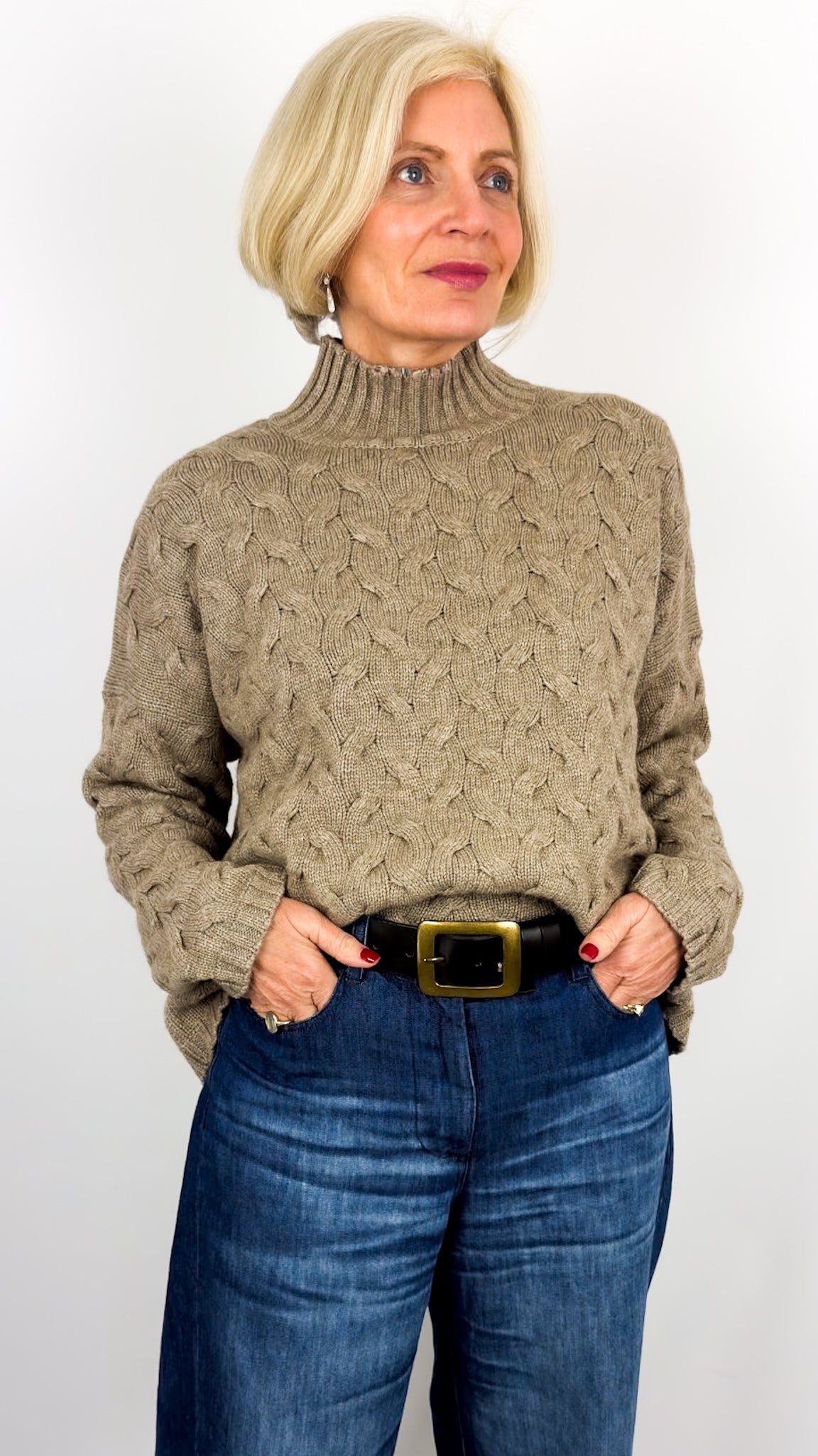 CJ Fugu Jumper Stone Marl